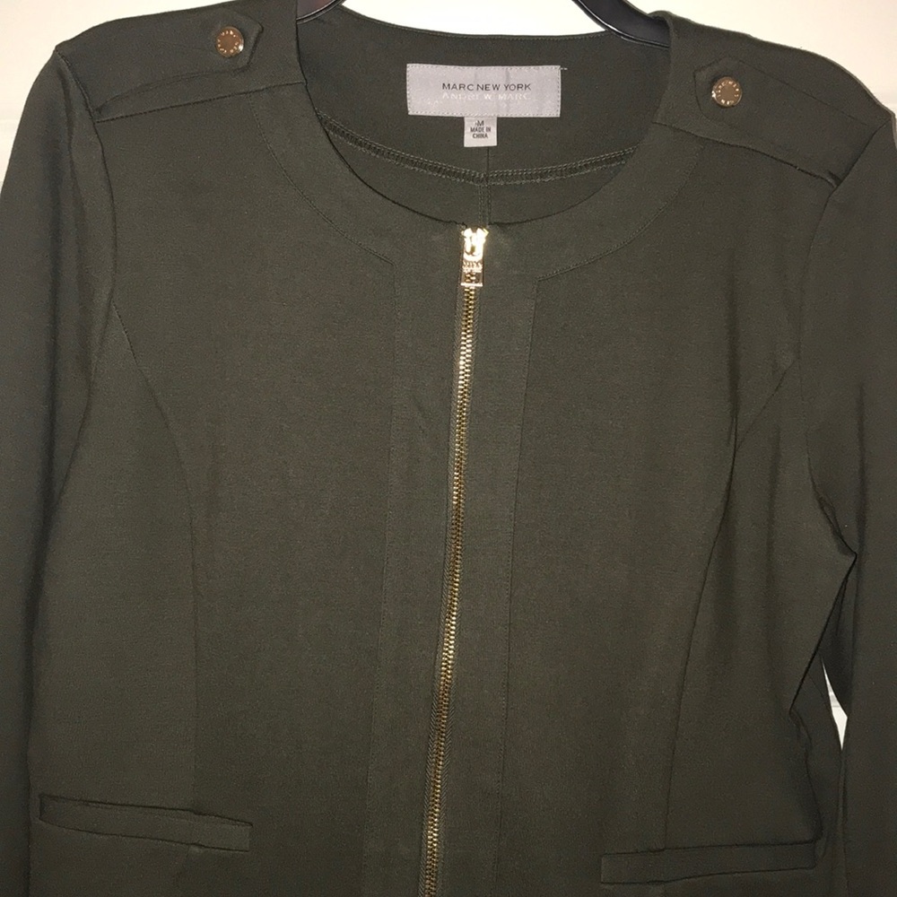 NWT Olive Green Zip Blazer (Medium)